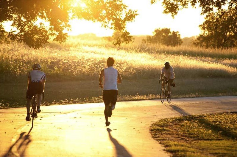 Biking running benefits